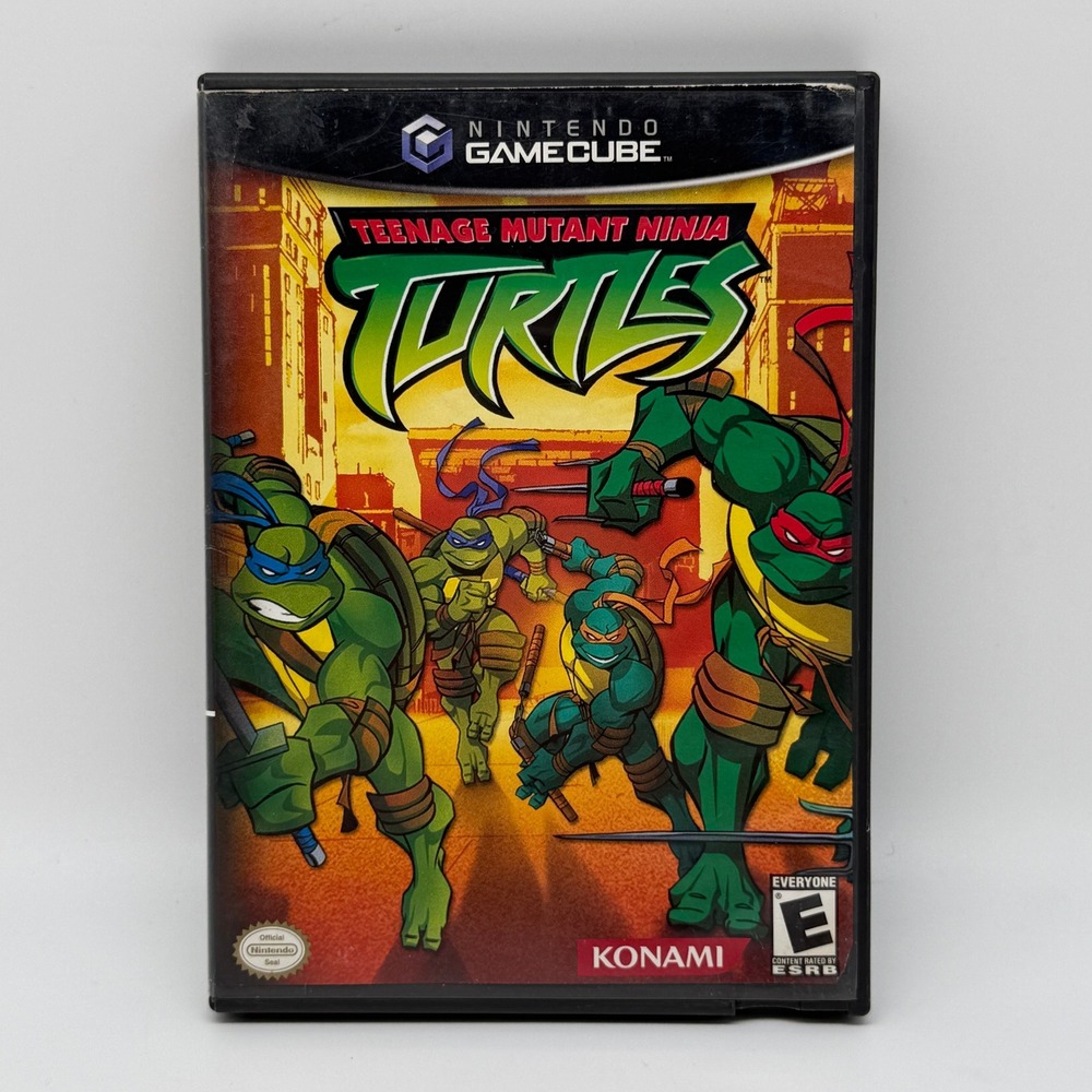 Konami Teenage Mutant Ninja Turtles GameCube NTSC Black Multi Action Beat Em Up